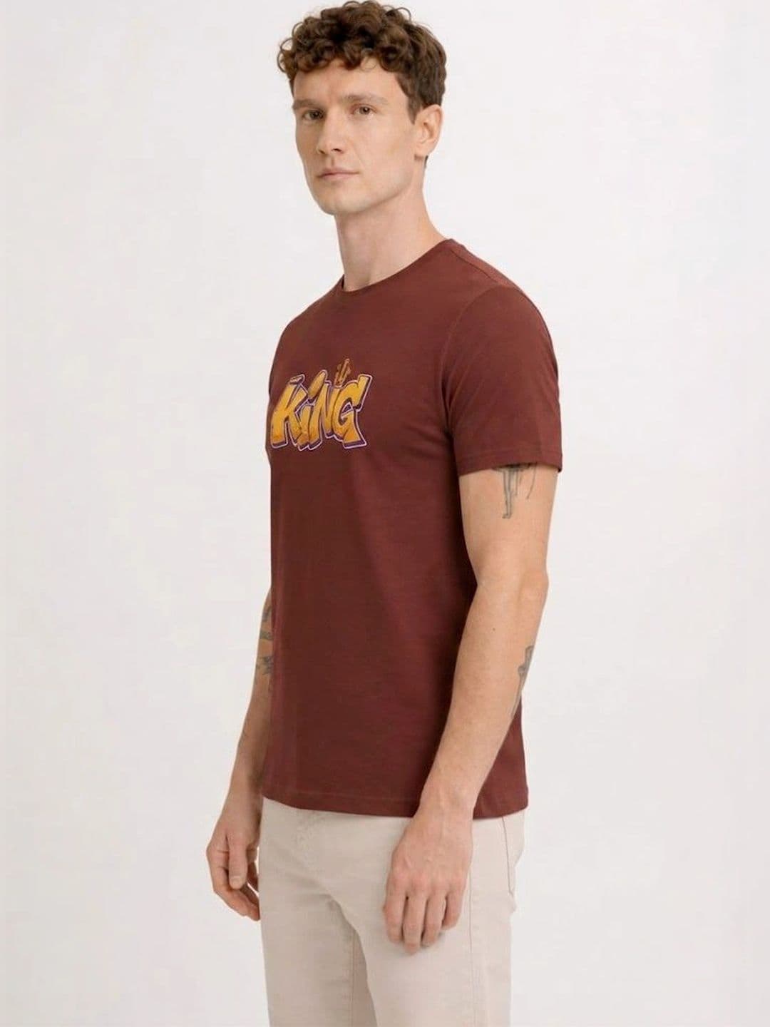 BAESD Men Typography Printed T-shirt thumbnail 4