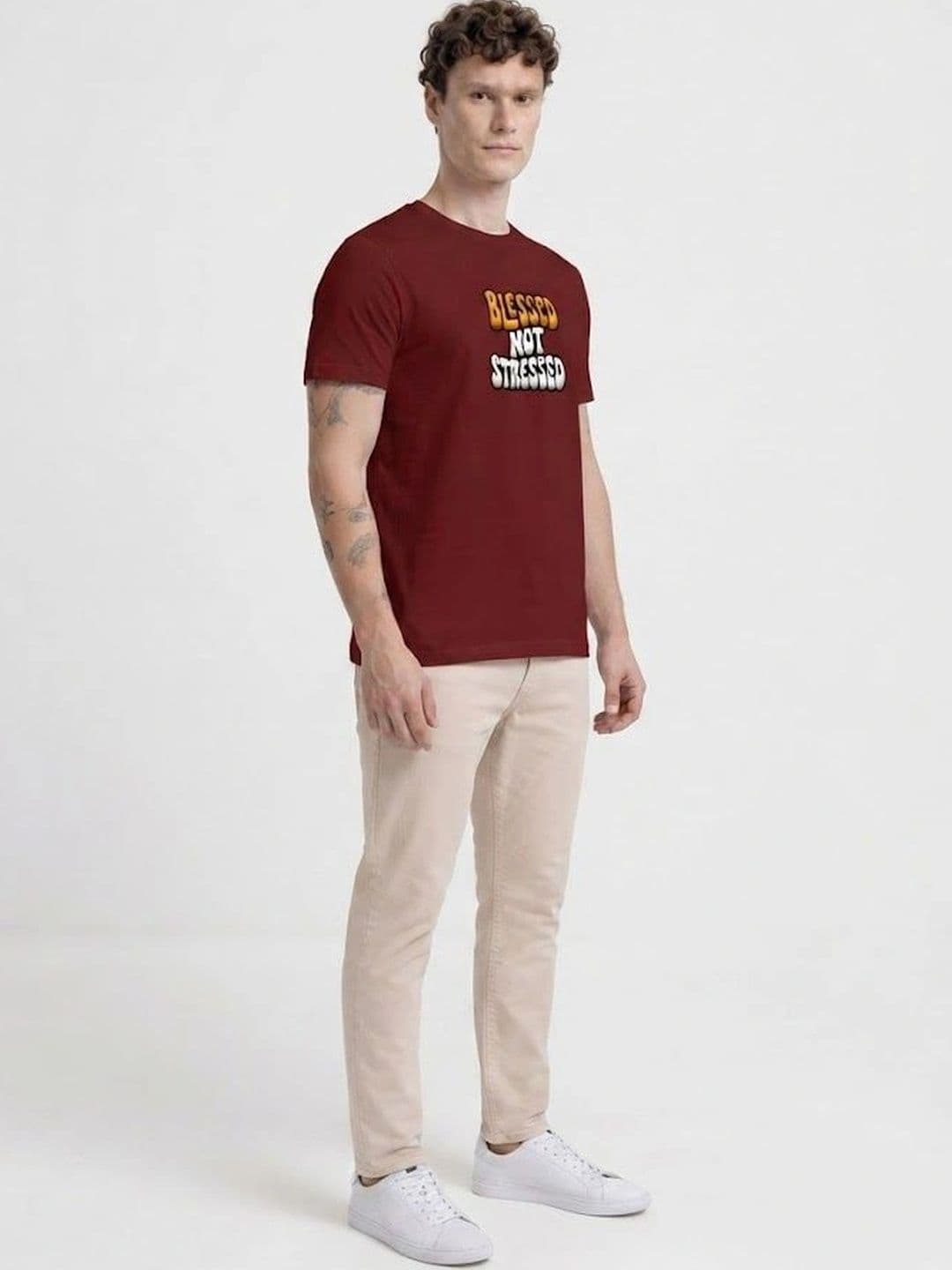 BAESD Men Typography Printed T-shirt thumbnail 4