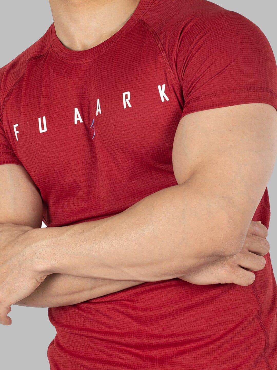 FUAARK Slim Fit Typography Printed Raglan Sleeves Anti Odour Gym T-shirt thumbnail 7
