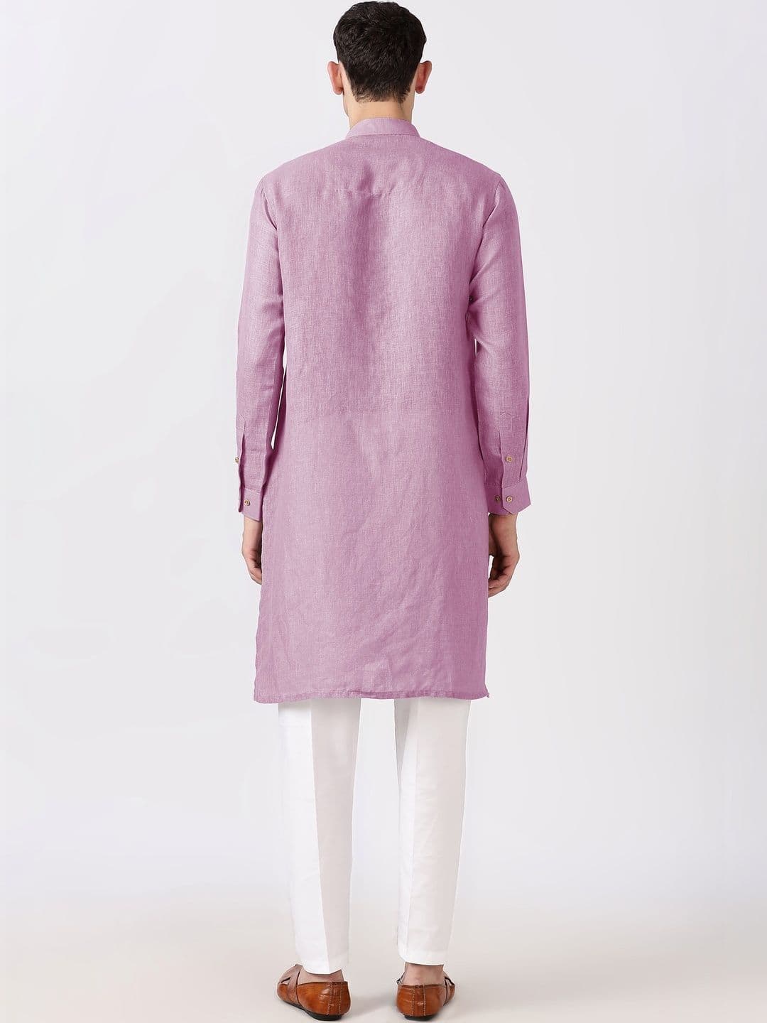 Anouk Men Cotton Linen Long Kurta thumbnail 5