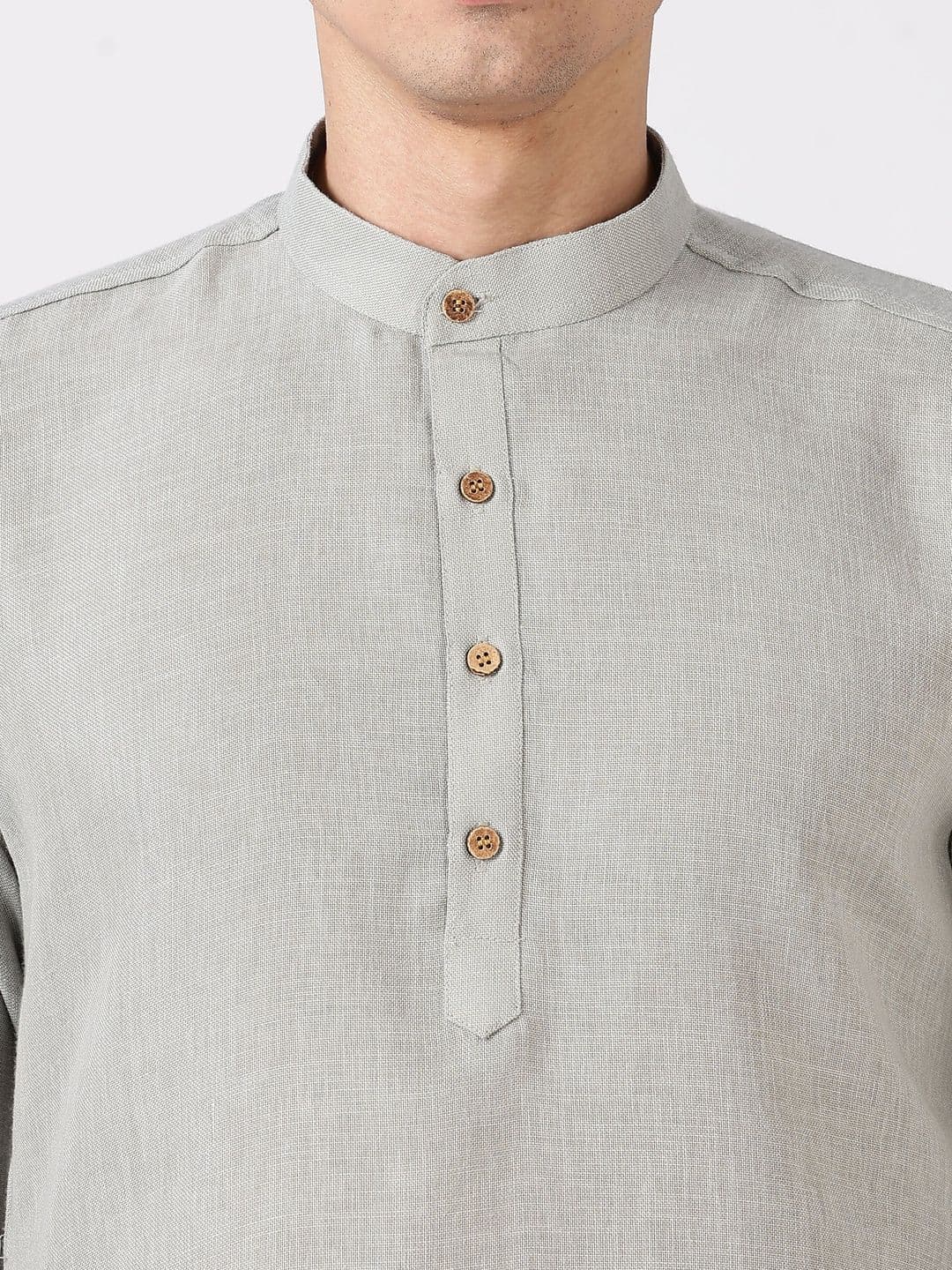 Anouk Men Cotton Linen Long Kurta thumbnail 2