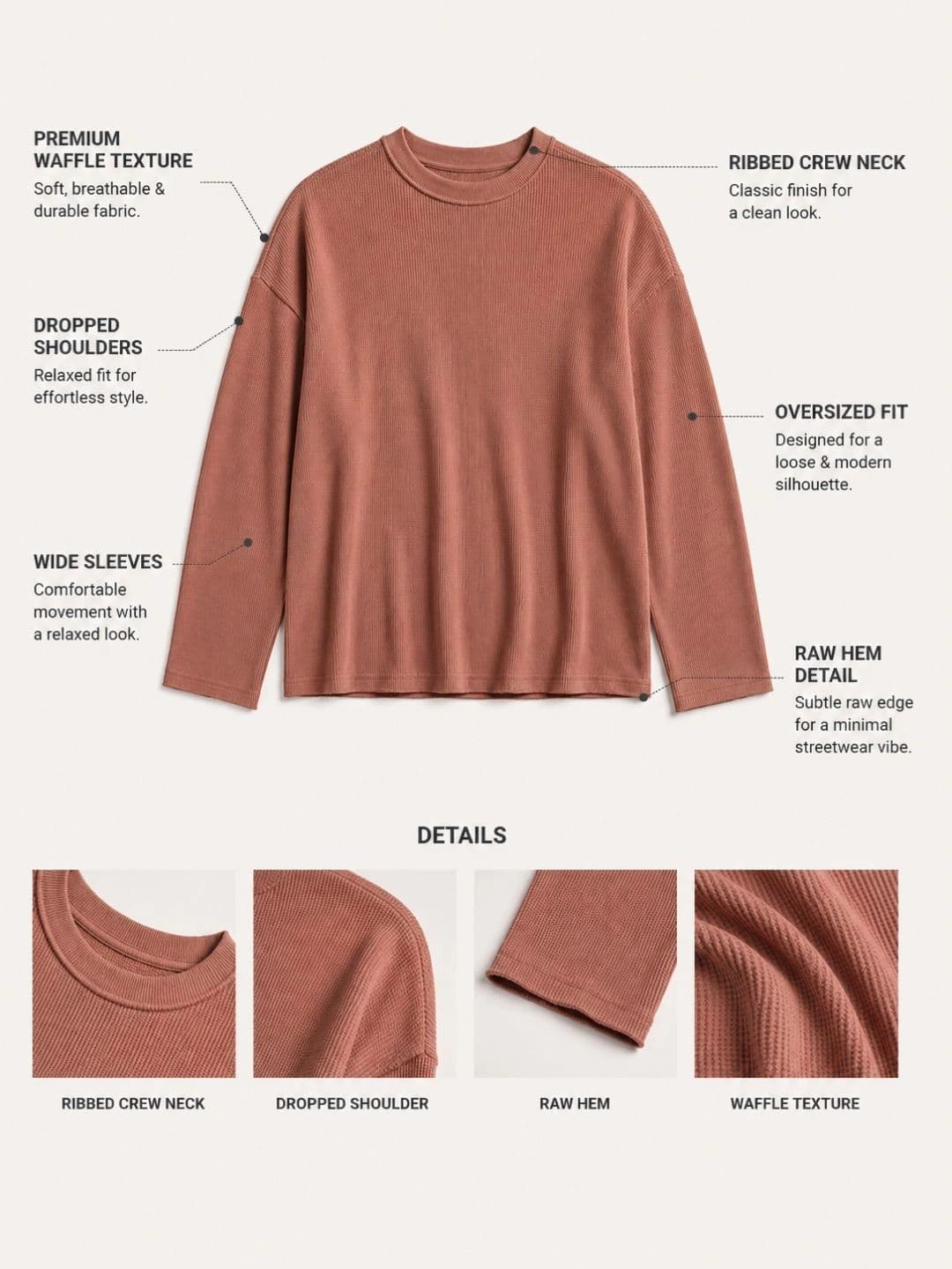 BRAHMOR Men Drop-Shoulder Sleeves Boxy T-shirt thumbnail 2