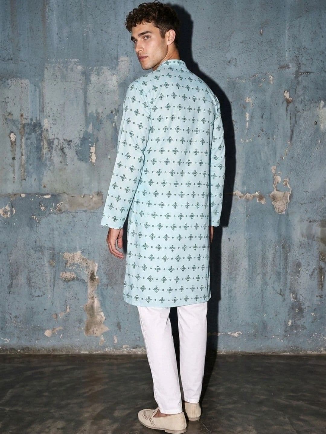DRIP CHOWK Men Geometric Printed Kurta thumbnail 2