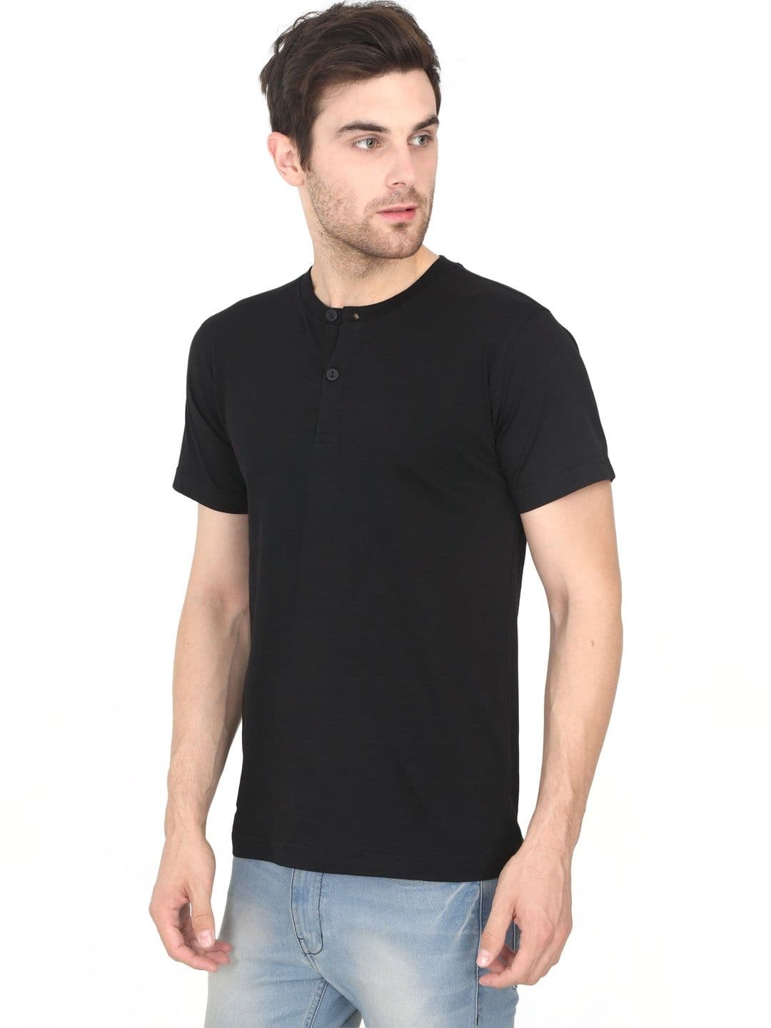 TURTEE Men Henley Neck Pure Cotton T-shirt thumbnail 3