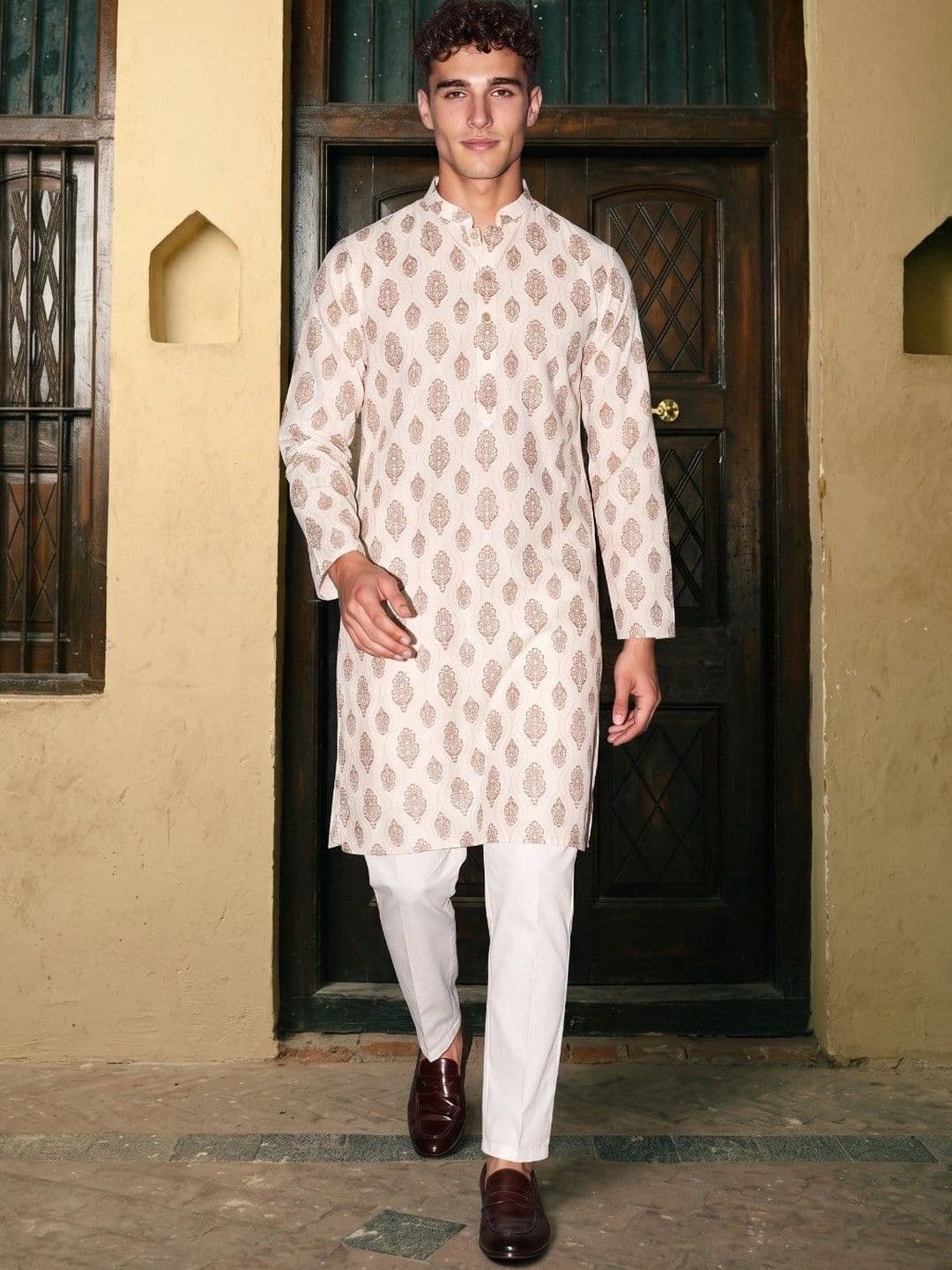 DRIP CHOWK Men Ethnic Motifs Printed Kurta thumbnail 4