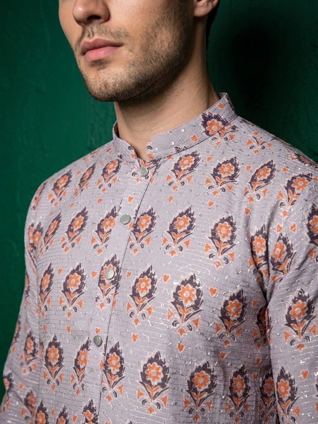 DRIP CHOWK Men Ethnic Motifs Printed Indie Prints Kurta thumbnail 2
