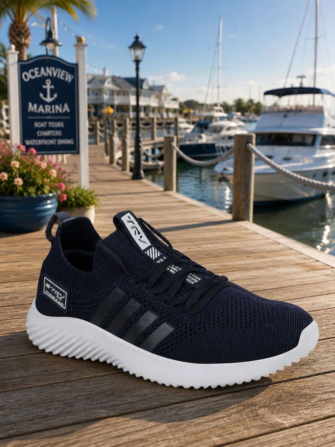 TRV Men Mesh Running Non-Marking Shoes thumbnail 5