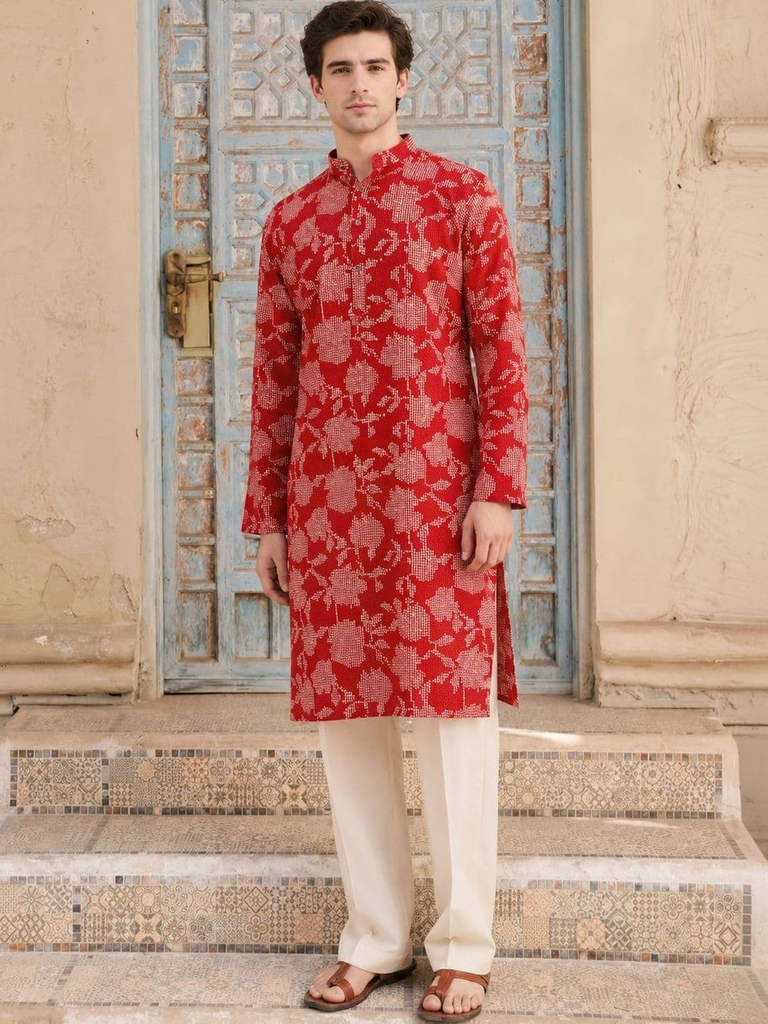 Anouk Men Floral Printed Kurta thumbnail 5