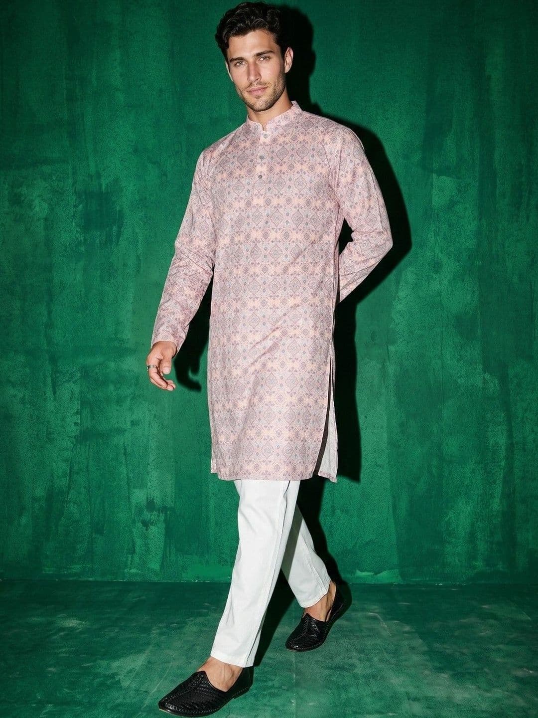 DRIP CHOWK Men Printed Emrbroidered Sequinned Kurta - view 1