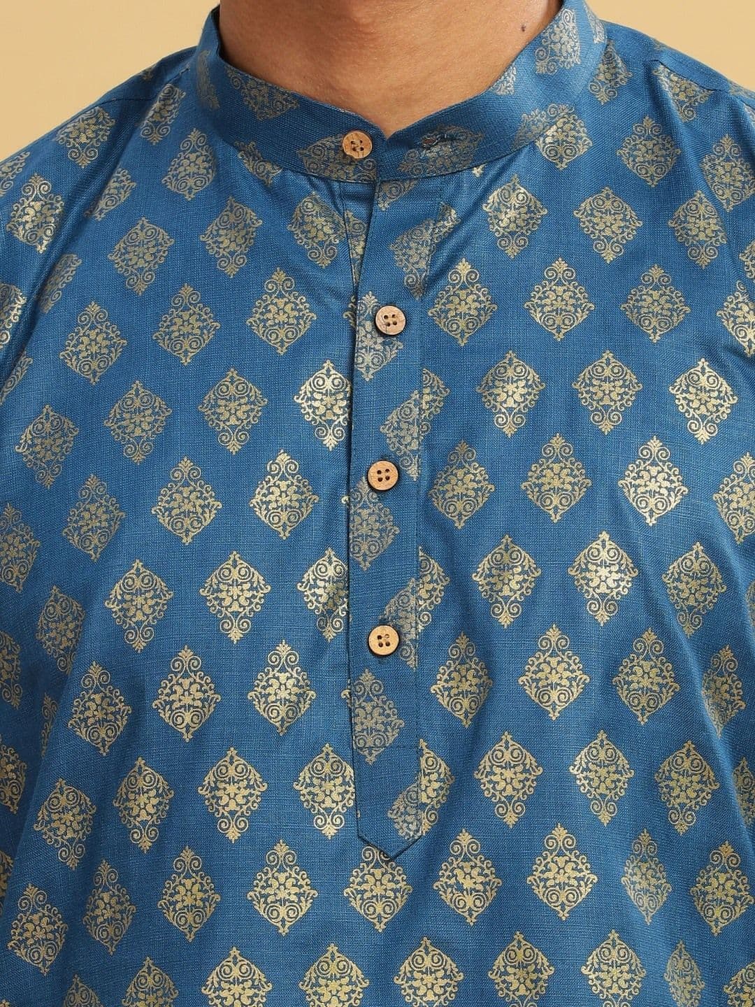 Anouk Printed Band Collar Straight Long Kurta thumbnail 6
