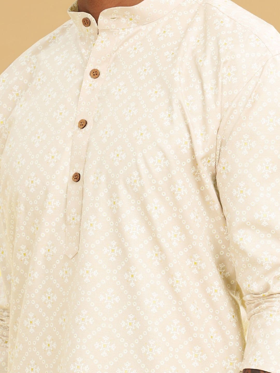 Anouk Printed Band Collar Straight Long Kurta thumbnail 5