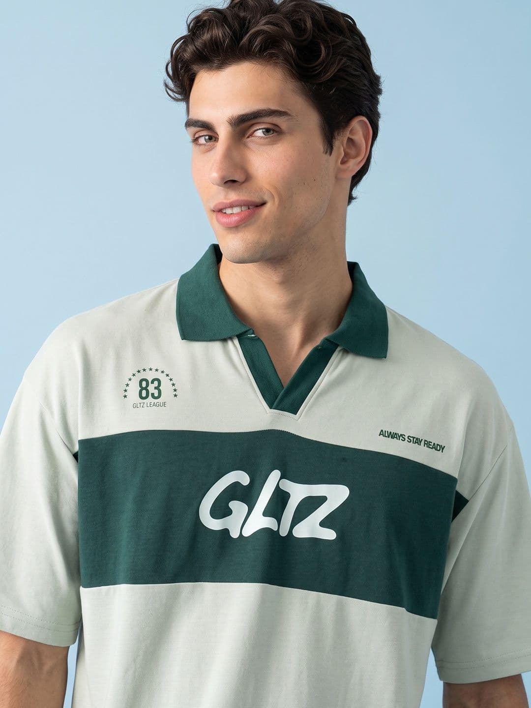 SPORT STREET by glitchez Men Brand Logo Colourblocked Polo Collar T-shirt thumbnail 5