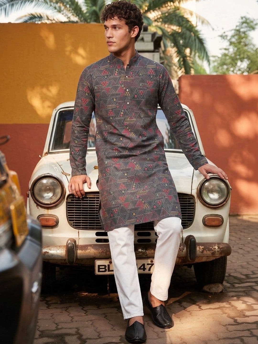DRIP CHOWK Men Geometric Printed Kurta - view 1