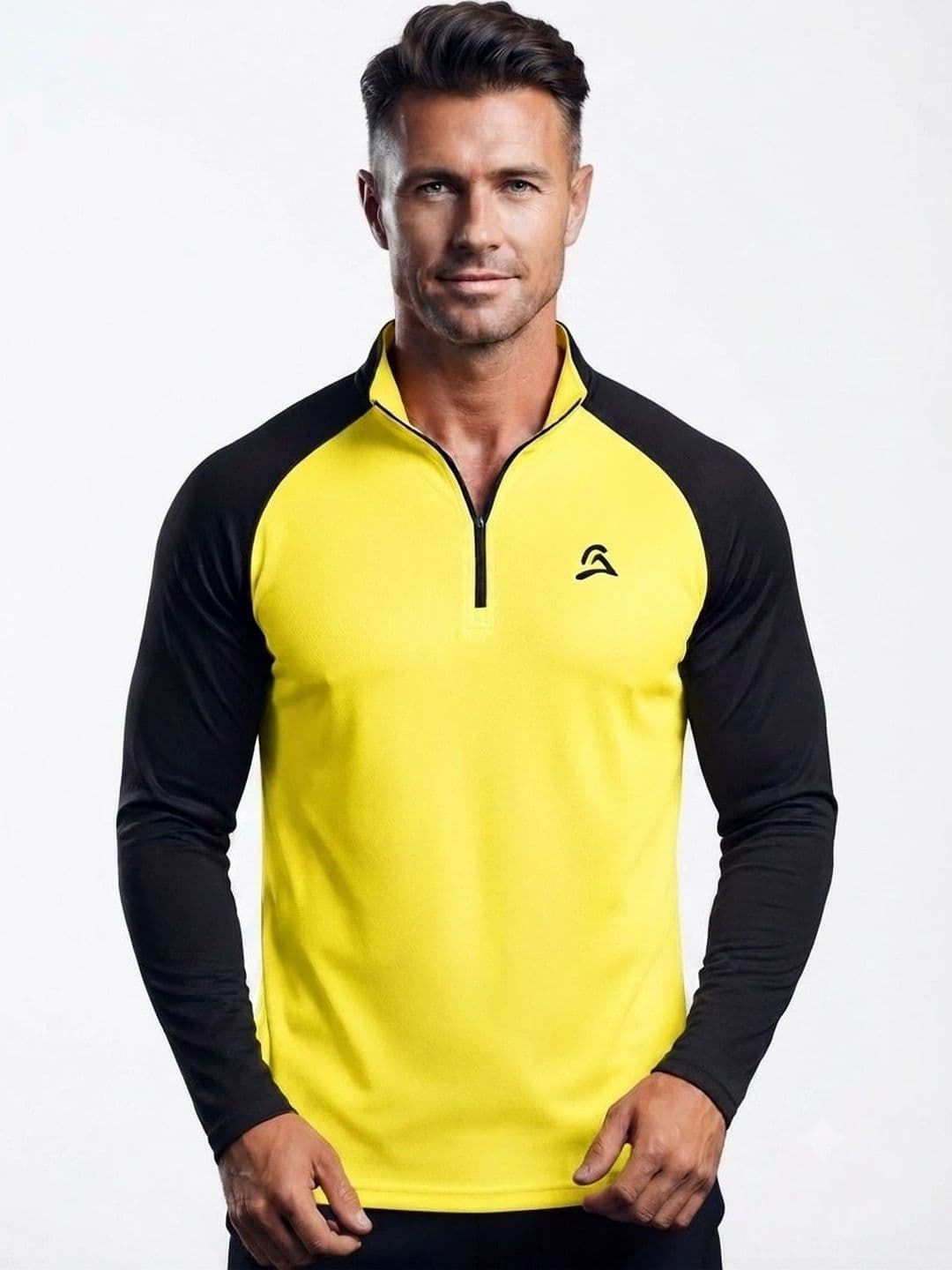 HILL 7 Men Brand Logo Colourblocked Polo Collar T-shirt - view 1