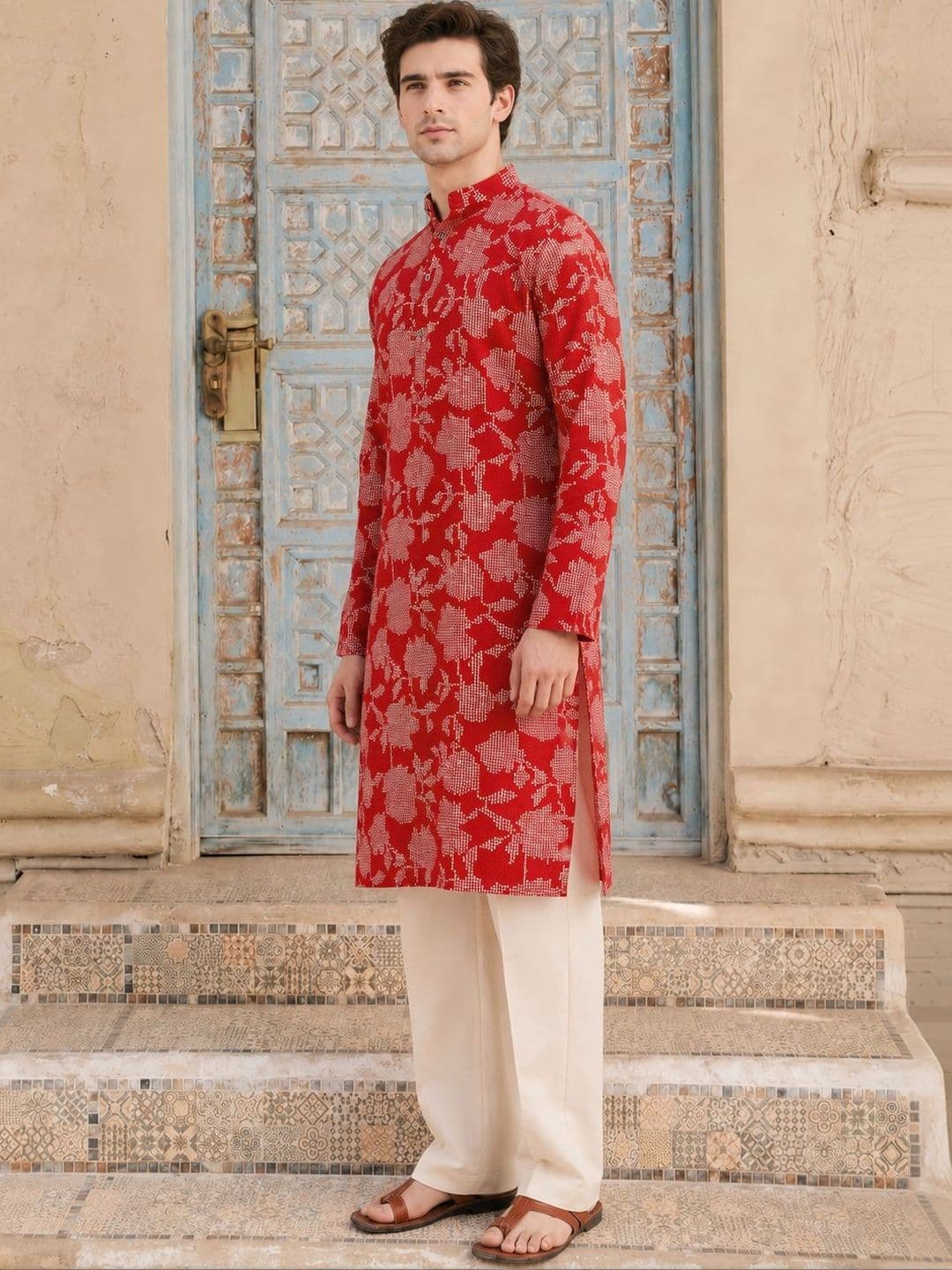 Anouk Men Floral Printed Kurta thumbnail 6