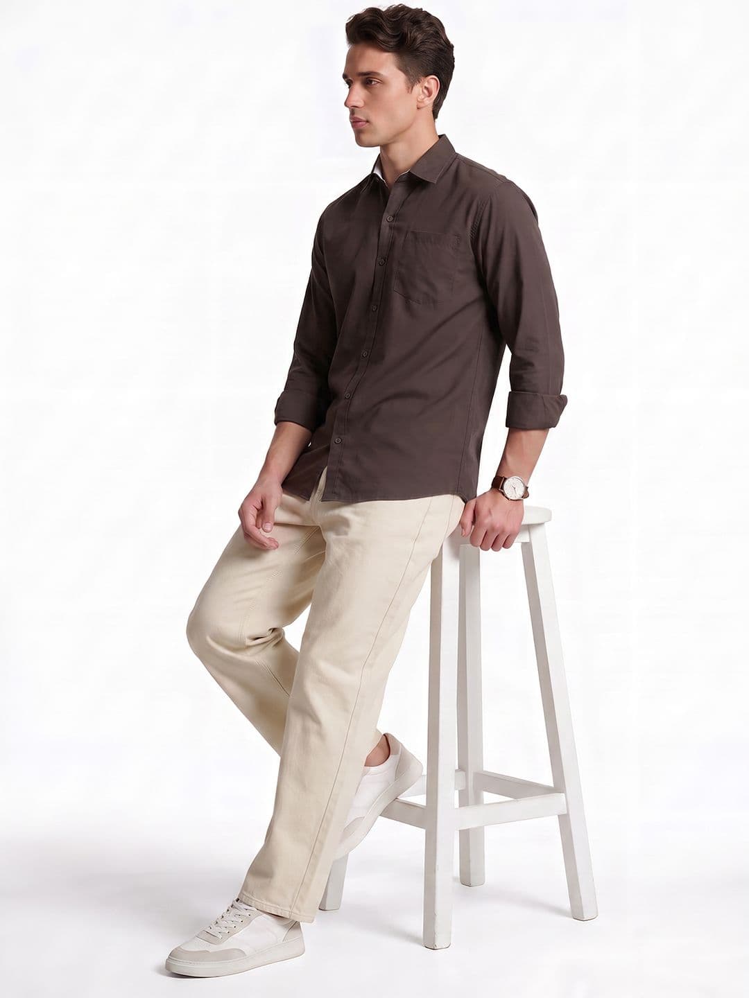 FIFTY TWO Spread Collar Casual Shirt thumbnail 4