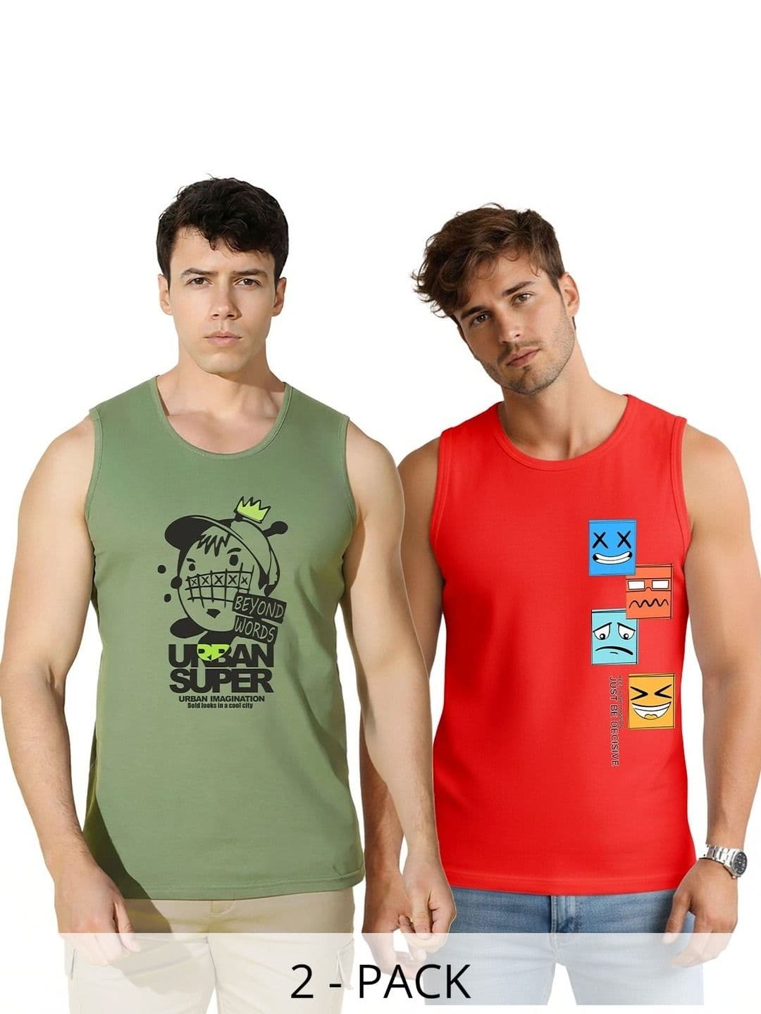 CRYPTIC Men Pack of 2 Cotton Printed T-shirt - view 1