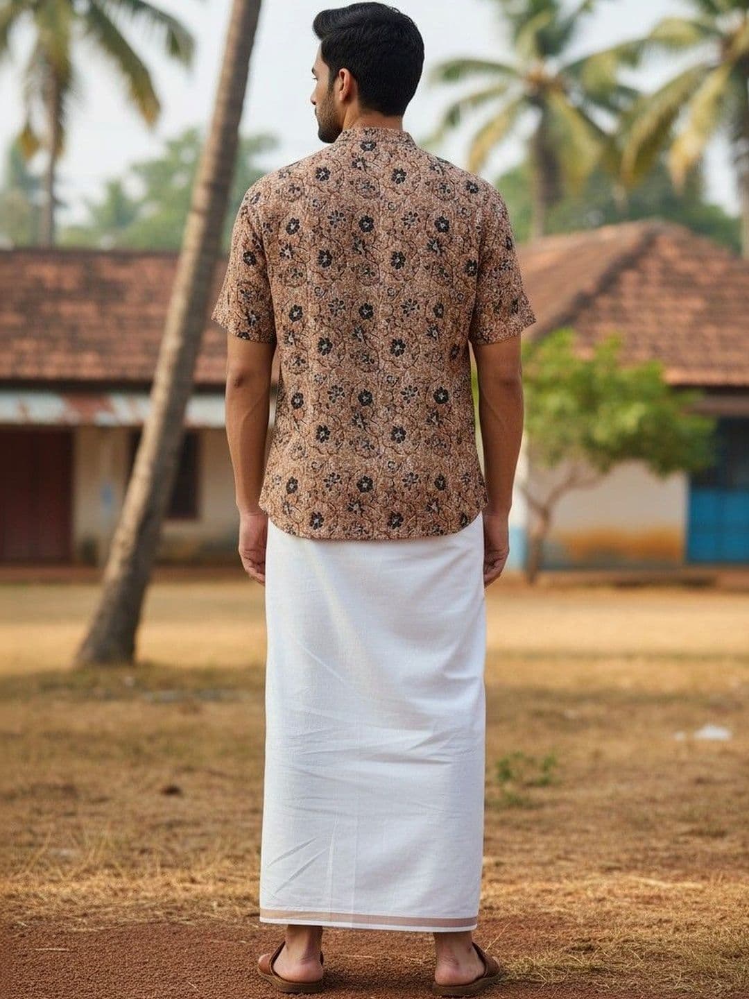 Cot'N Soft Men Ethnic Motifs Printed Mandarin Collar Pure Cotton Kurta thumbnail 3