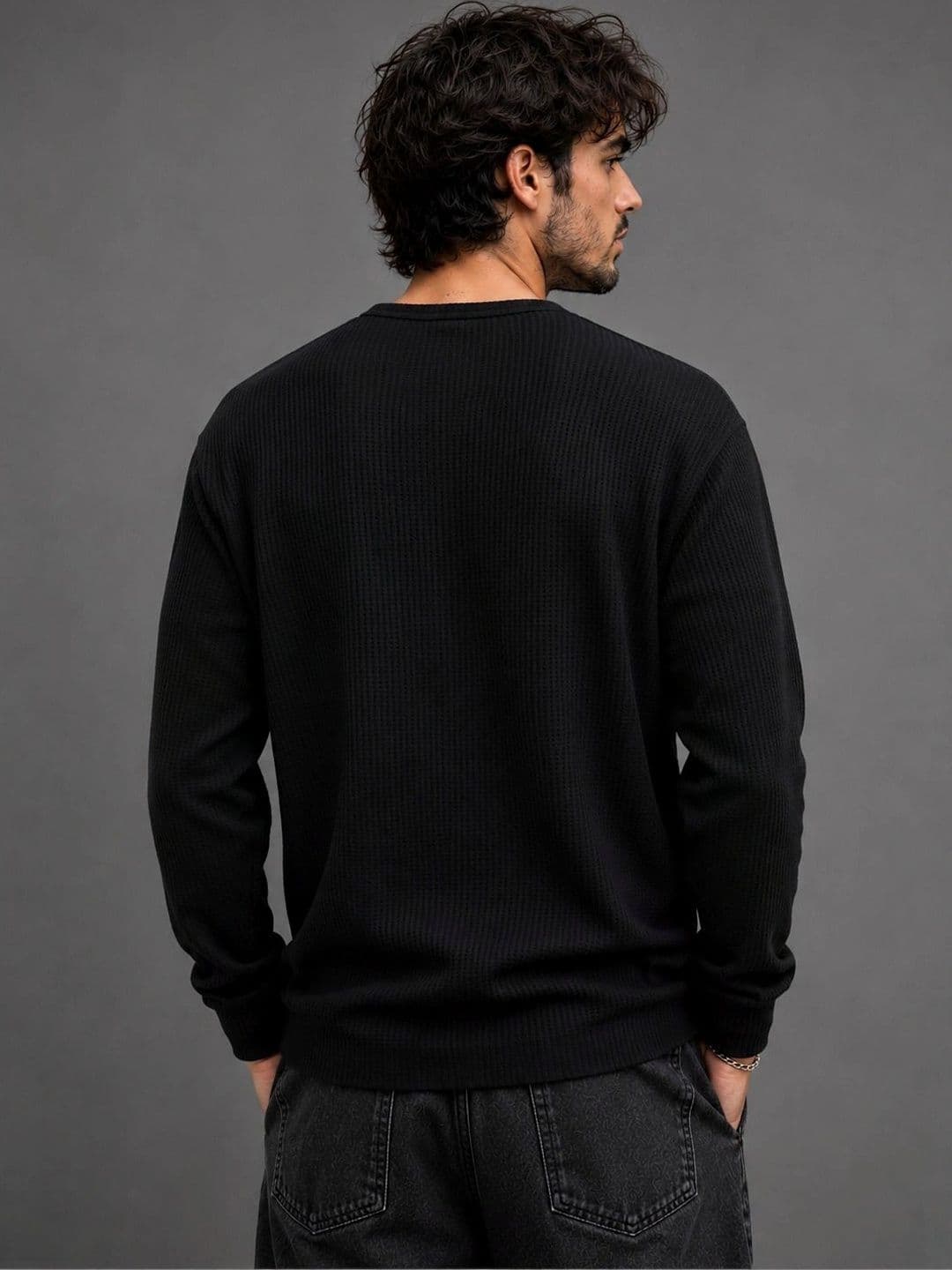 HOODLER Men Henley Neck T-shirt thumbnail 2