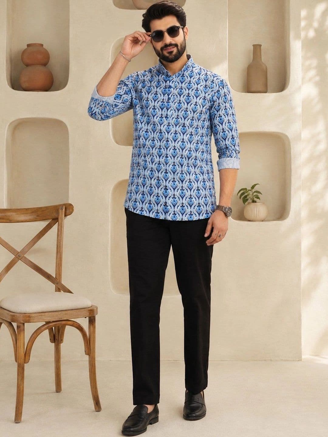 Anouk Men Ethnic Motifs Printed Kurta thumbnail 3