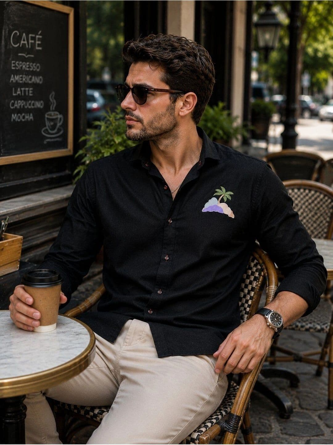 BLACK ROSSY Men Printed Casual Shirt thumbnail 4