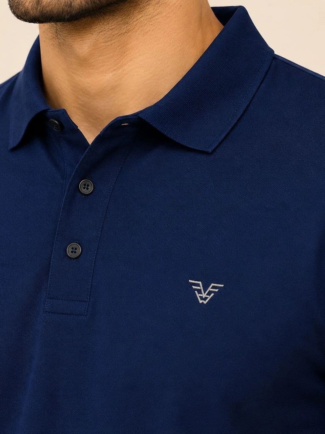 SZN Men Brand Logo Polo Collar Regular Fit T-shirt thumbnail 7