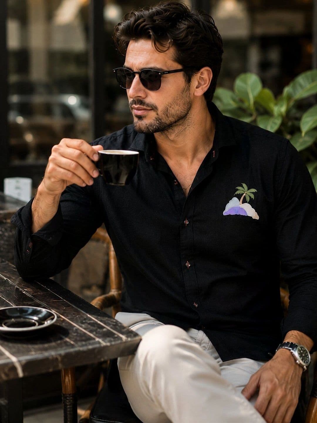BLACK ROSSY Men Printed Casual Shirt thumbnail 3