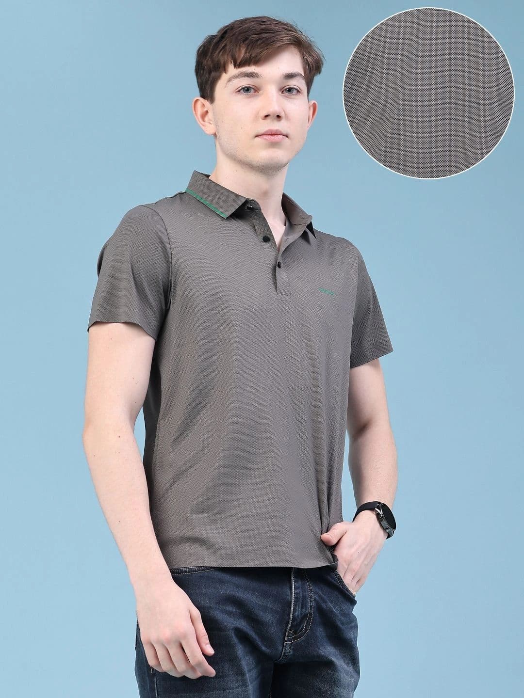 V-Mart Men Polo Collar Slim Fit T-shirt thumbnail 3