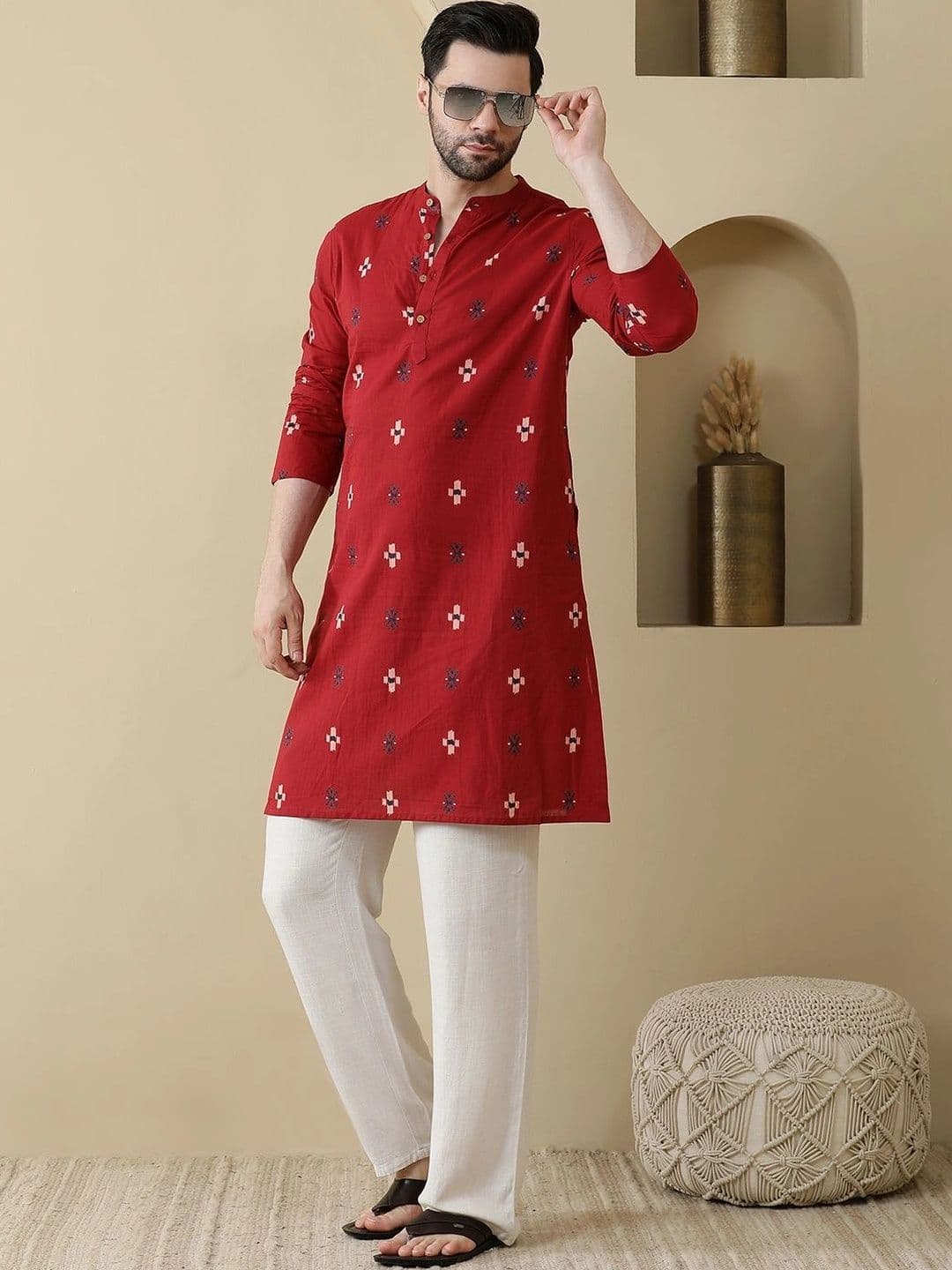 Anouk Men Ethnic Motifs Printed Kurta thumbnail 2