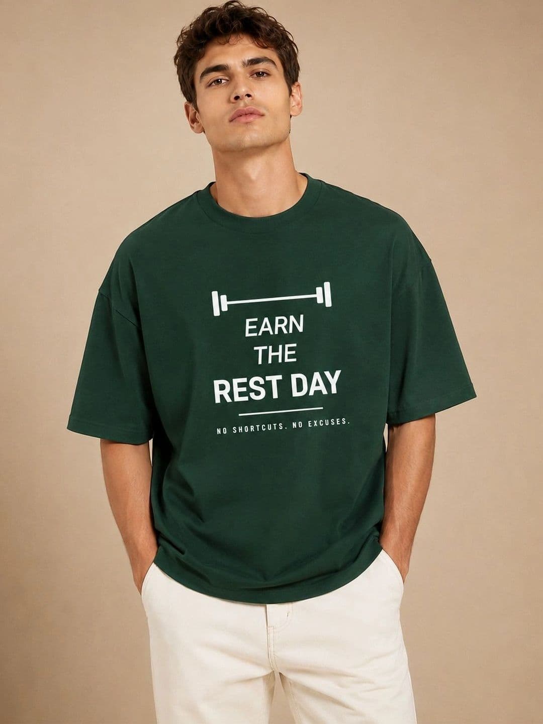 Mast & Harbour Men Typography Printed Drop-Shoulder Sleeves T-shirt thumbnail 6
