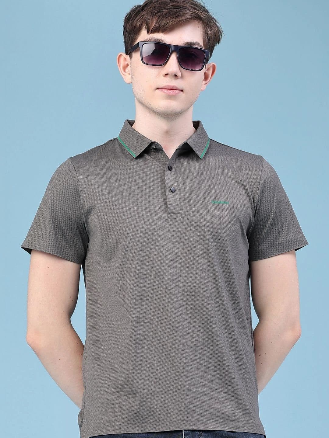 V-Mart Men Polo Collar Slim Fit T-shirt thumbnail 2
