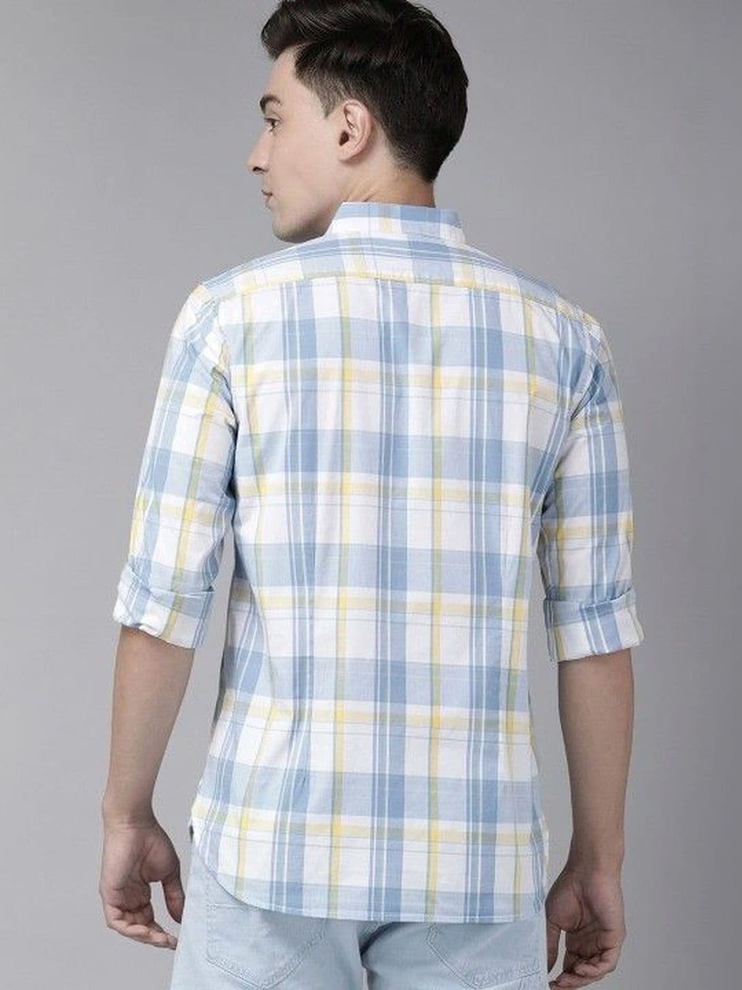 Studio-9 Men Classic Slim Fit Checked Casual Shirt thumbnail 5