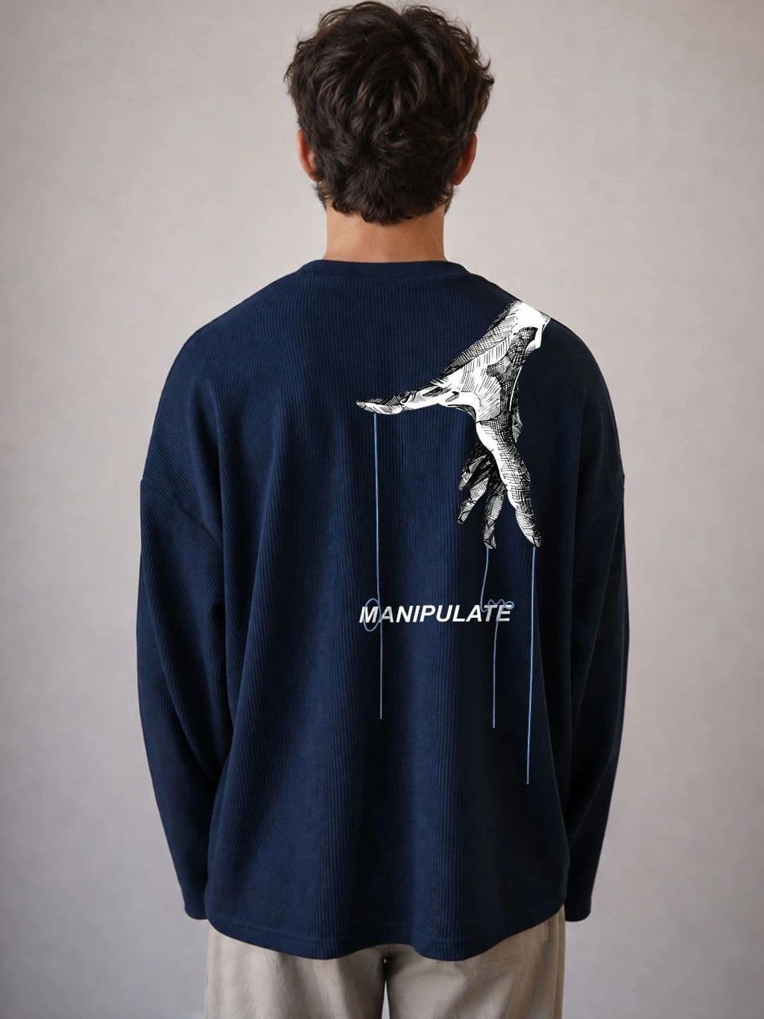 BRAHMOR Men Typography Drop-Shoulder Sleeves Boxy T-shirt thumbnail 6