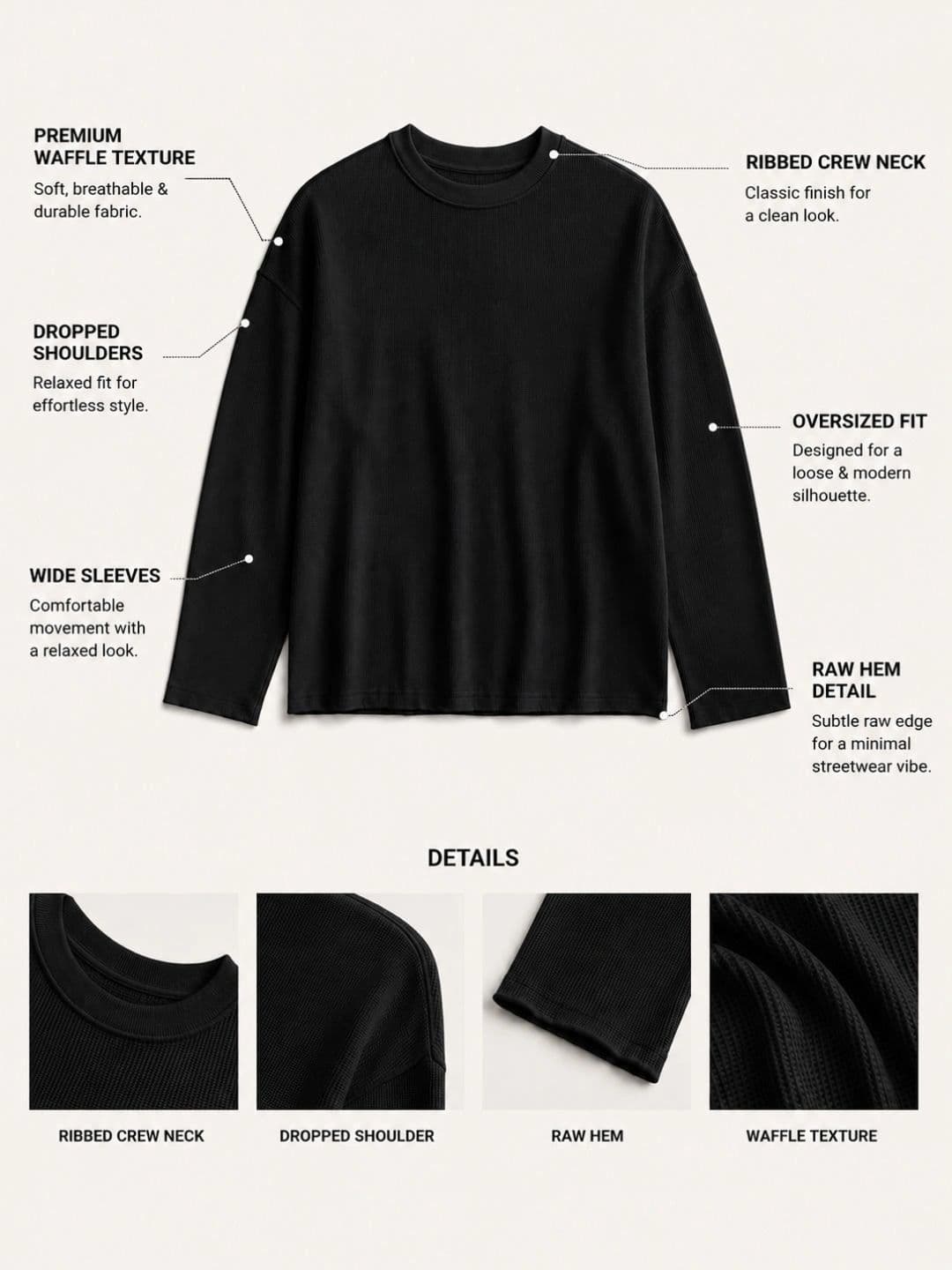 BRAHMOR Men Drop-Shoulder Sleeves Boxy T-shirt thumbnail 4