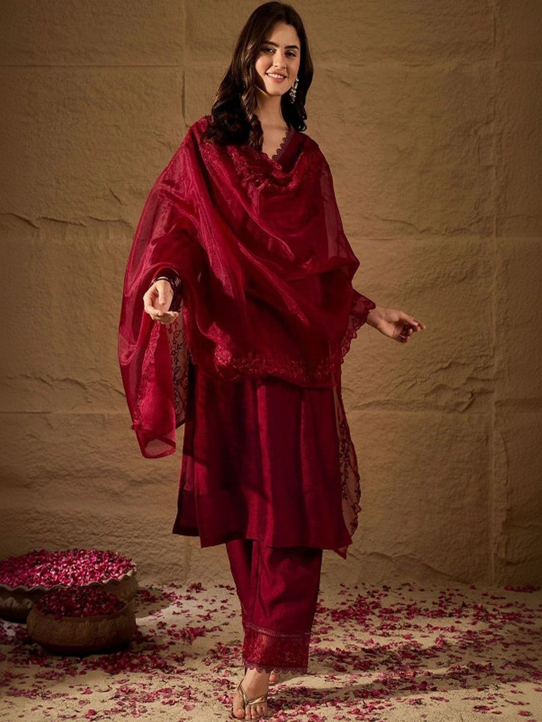 Tankori Women Regular Kurta with Palazzos & With Dupatta thumbnail 5