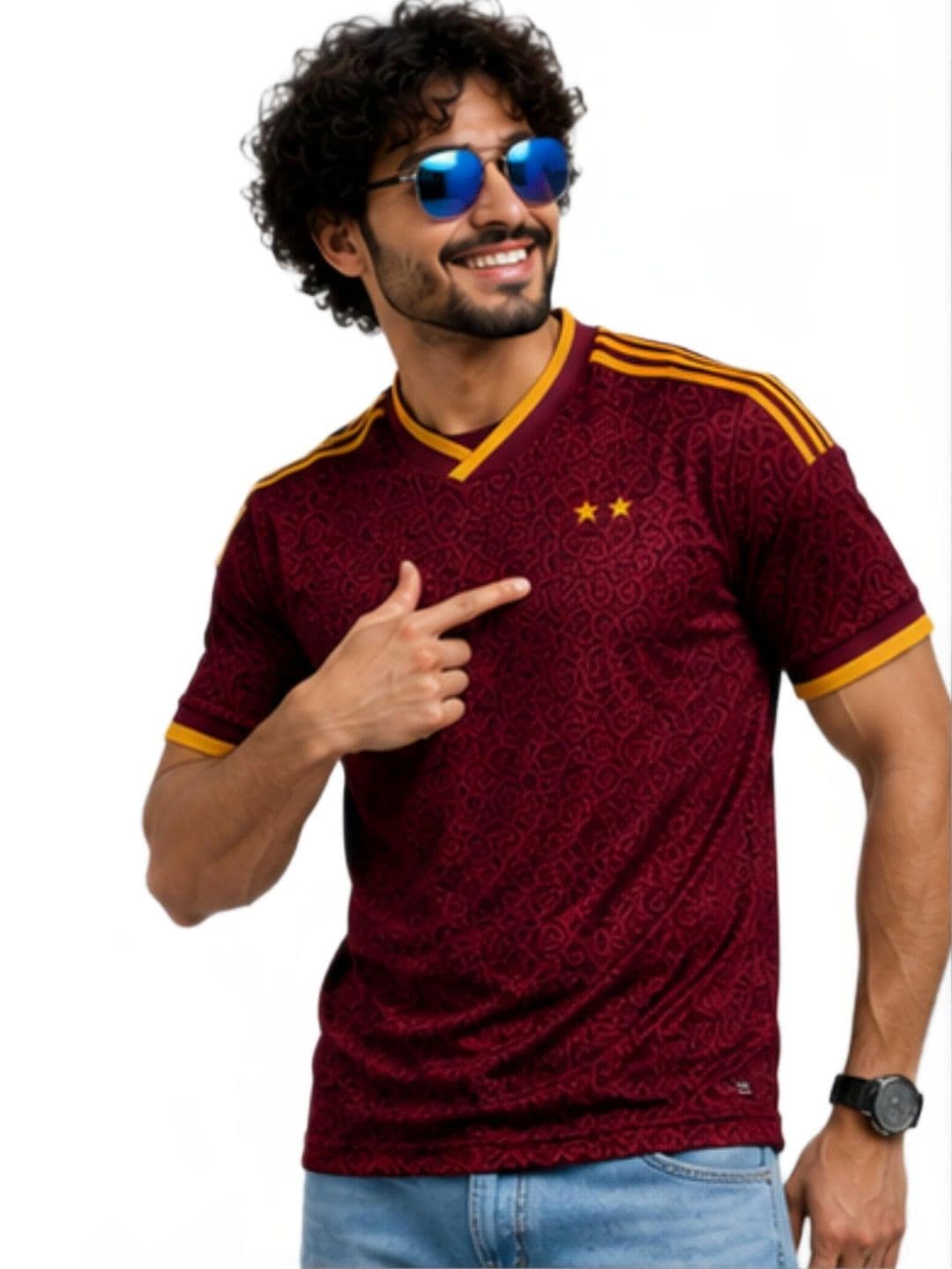 teky Men Printed V-Neck T-shirt - view 1