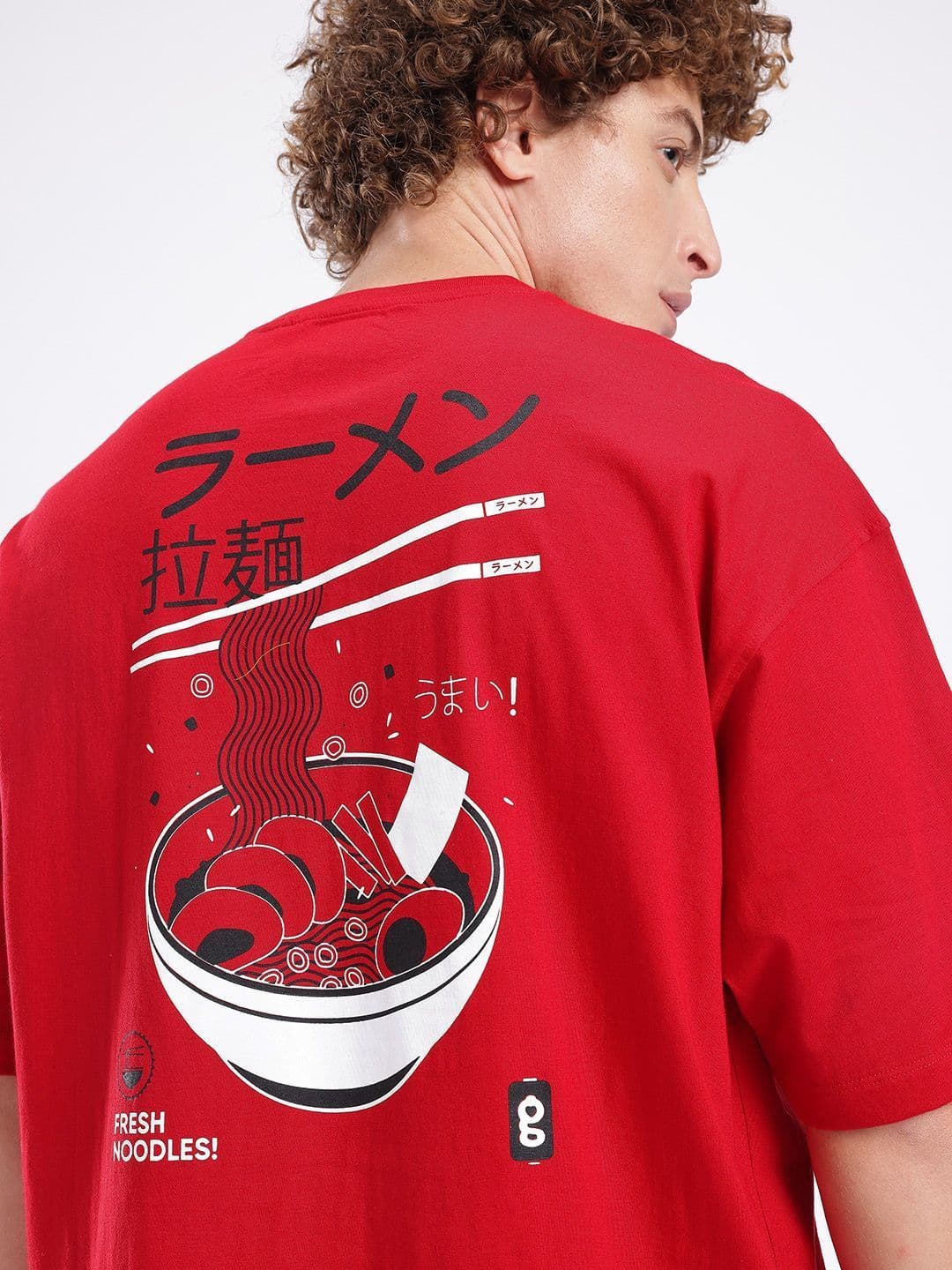 glitchez Men Graphic Printed Oversized T-shirt thumbnail 2