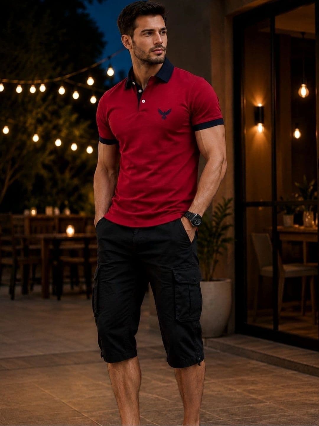 Mast & Harbour Men Brand Logo Polo Collar T-shirt thumbnail 3