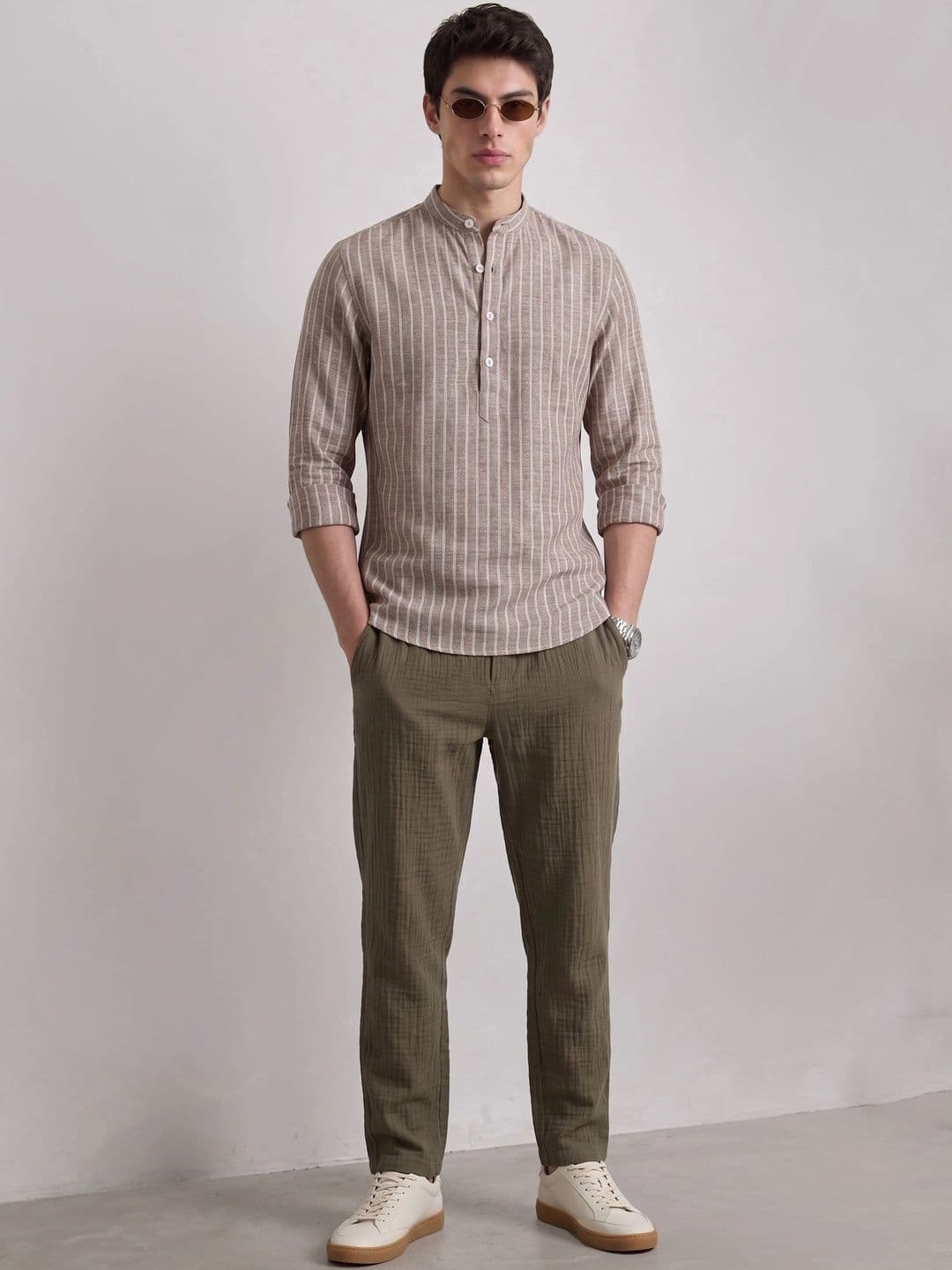 MAAHI FABS Men Striped Kurta thumbnail 2