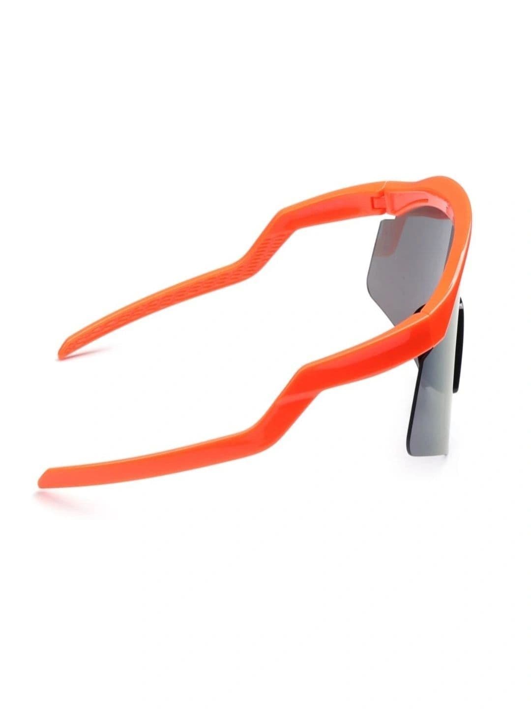 CROSS BENCH Unisex Blue Lens & Orange Sports Sunglasses with thumbnail 3