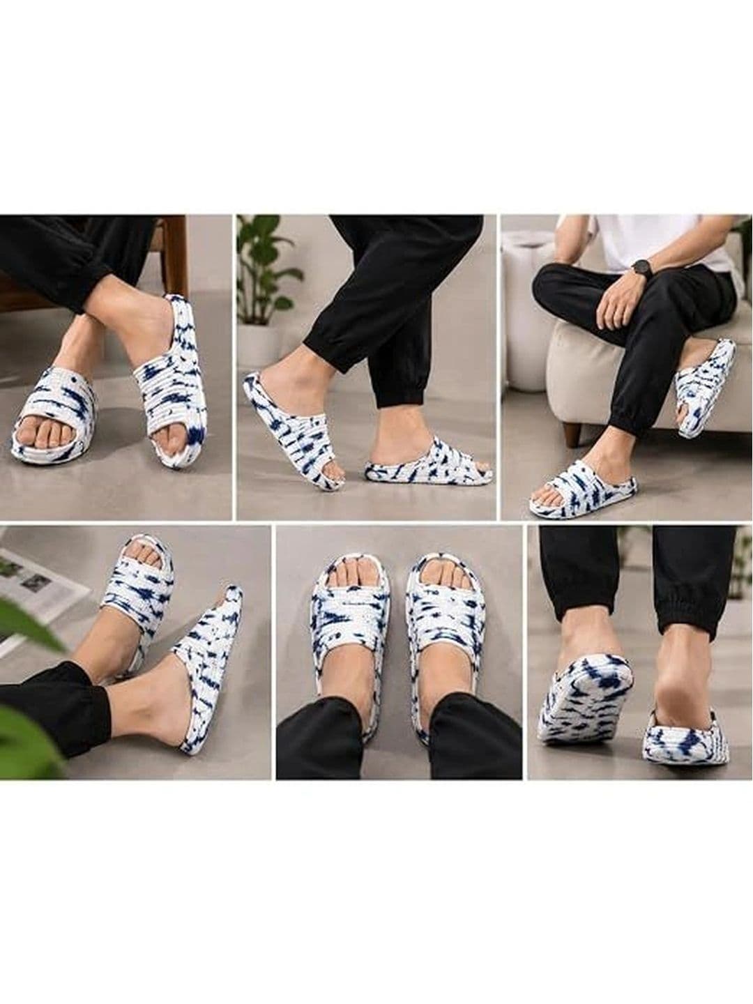 SHOP 24 CARE Men Printed Rubber Sliders thumbnail 5