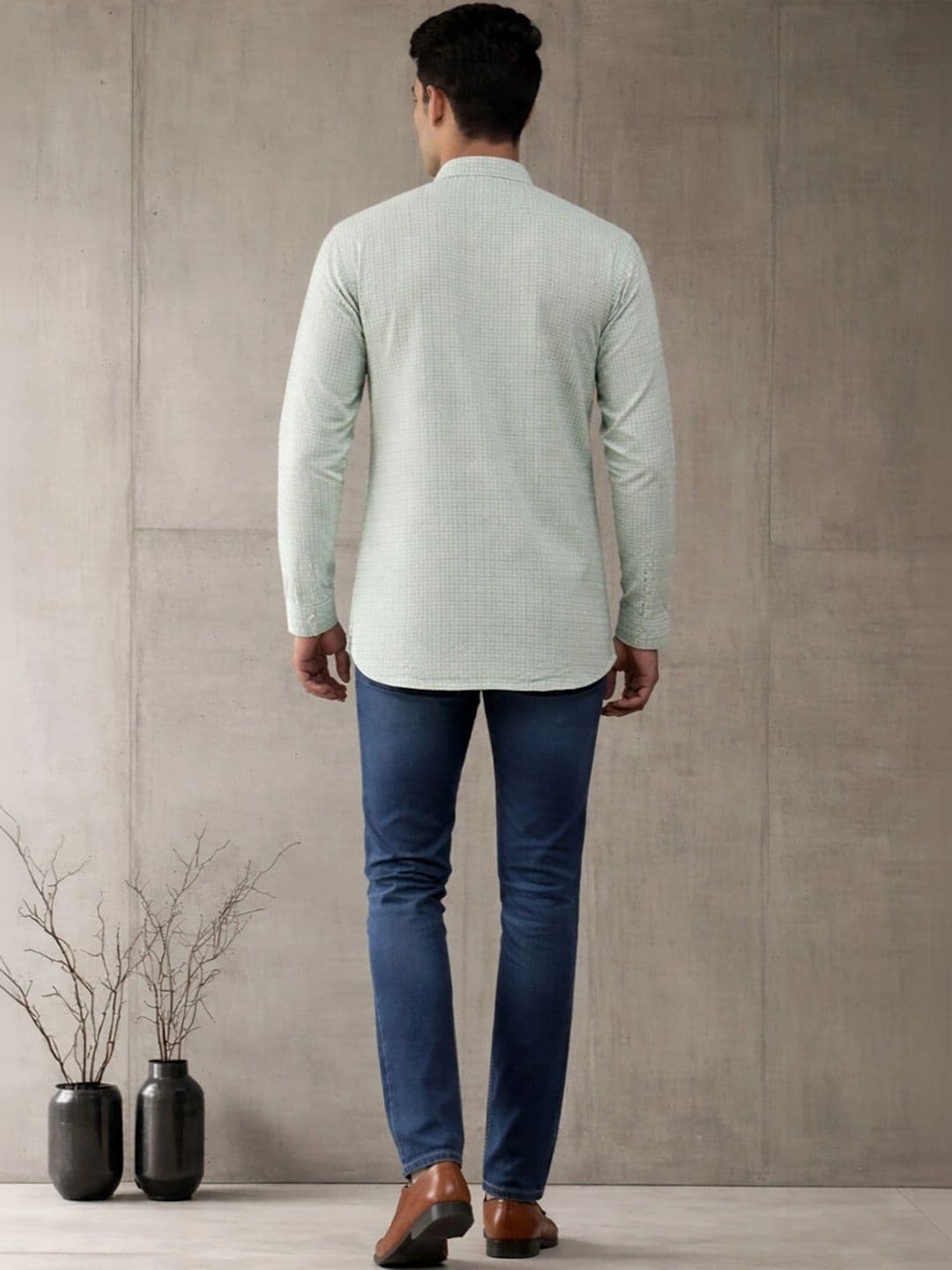 Anouk Men Checked Kurta thumbnail 2