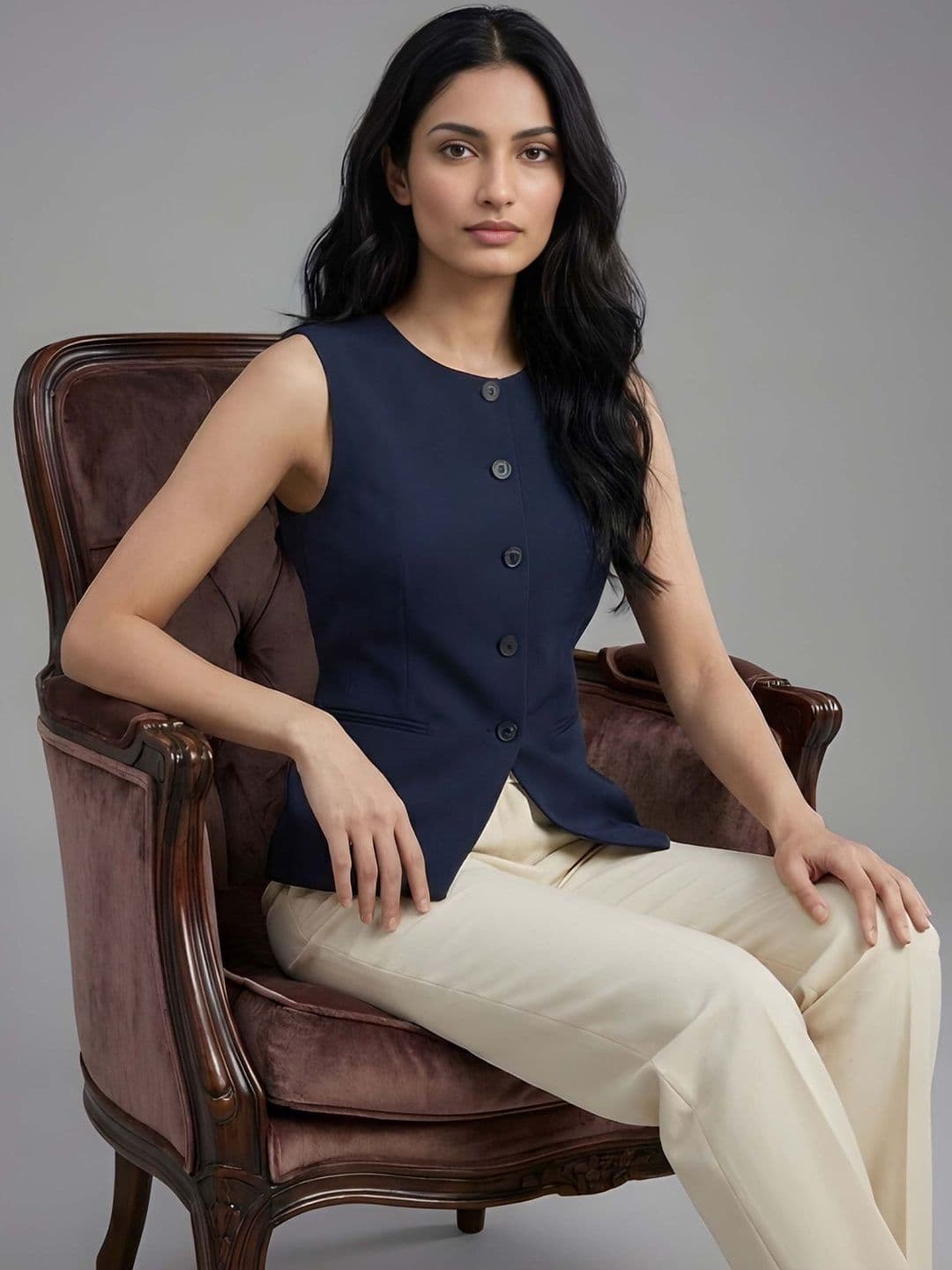 The Roadster Lifestyle Co. Sleeveless Slim Fit Waistcoat thumbnail 6