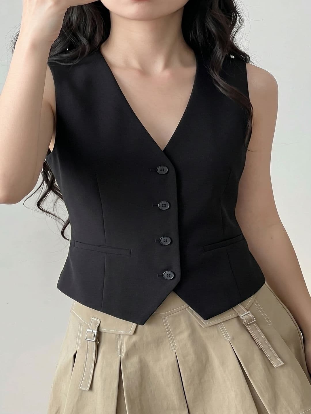 THE FASHION HUB Slim Fit  V Neck Waistcoat thumbnail 4