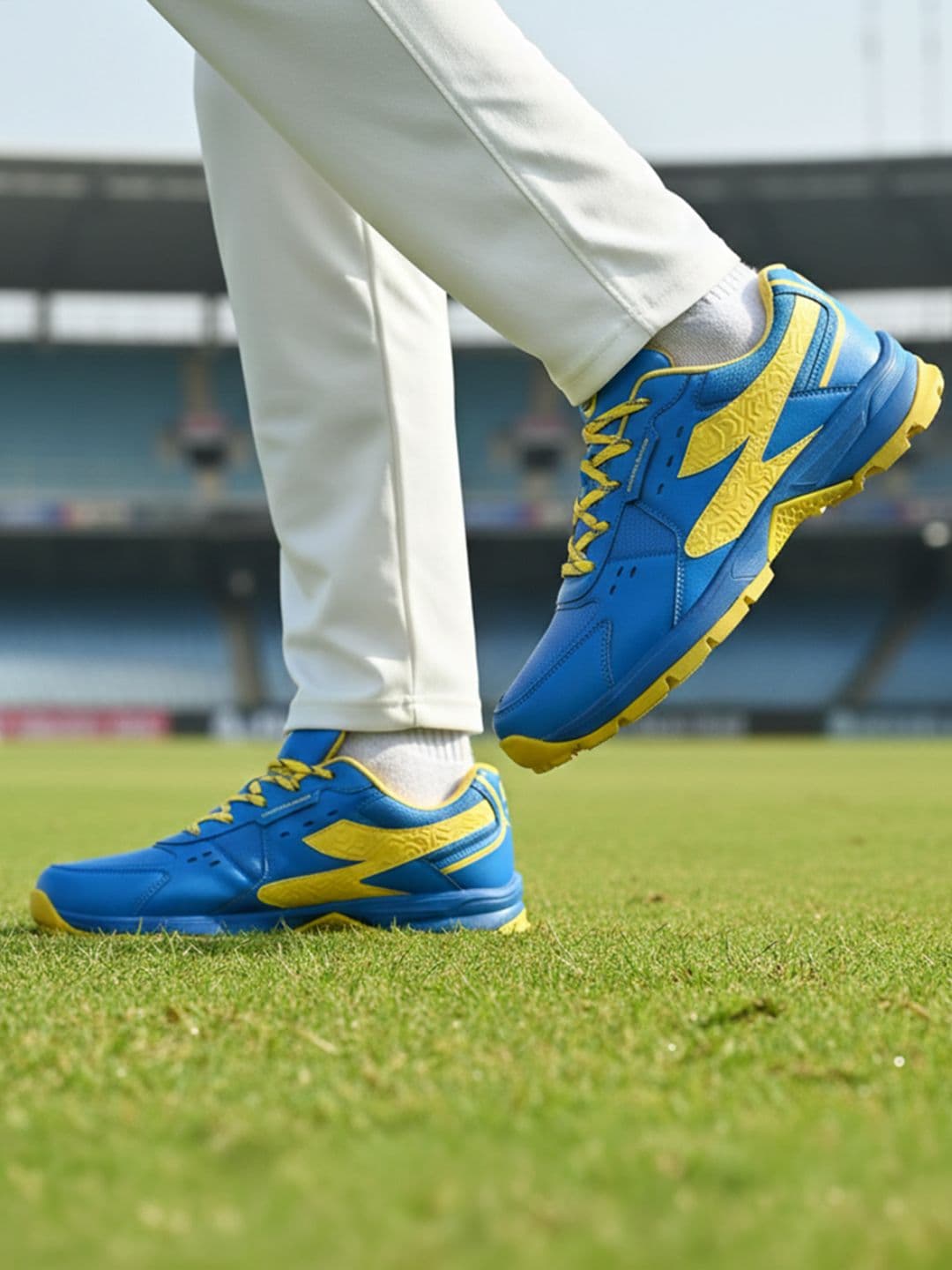 SG Club Evo Stud Shoes Blue-Yellow - Mesh Upper EVA Stable Support thumbnail 6