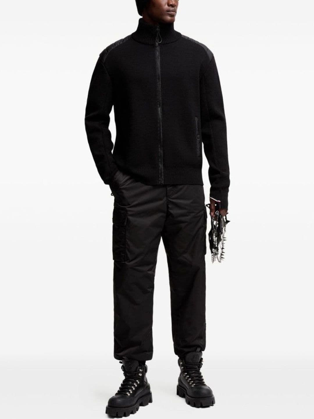 Moncler Black Zip-up Cardigan thumbnail 4