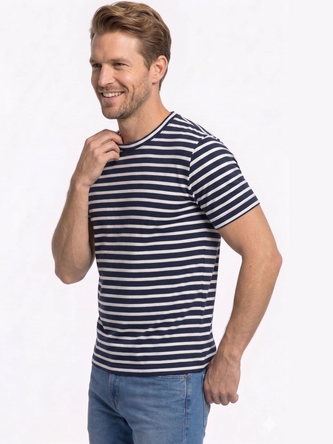 UnaOne Men Striped T-shirt thumbnail 3