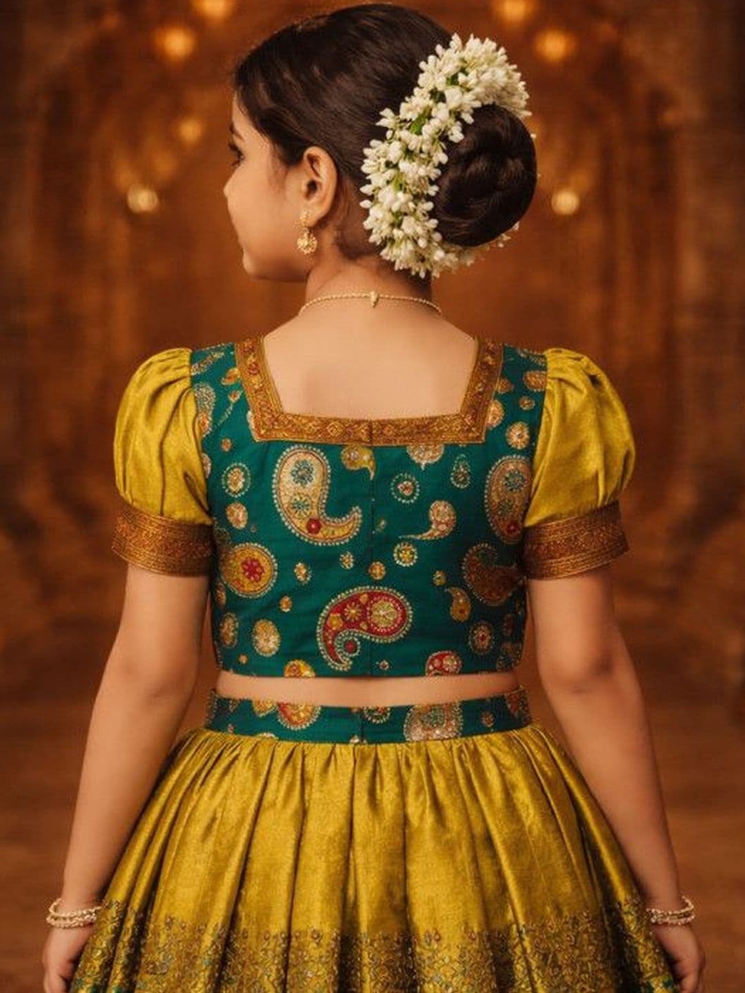 Ethzy Girls Printed Ready to Wear Lehenga & thumbnail 3