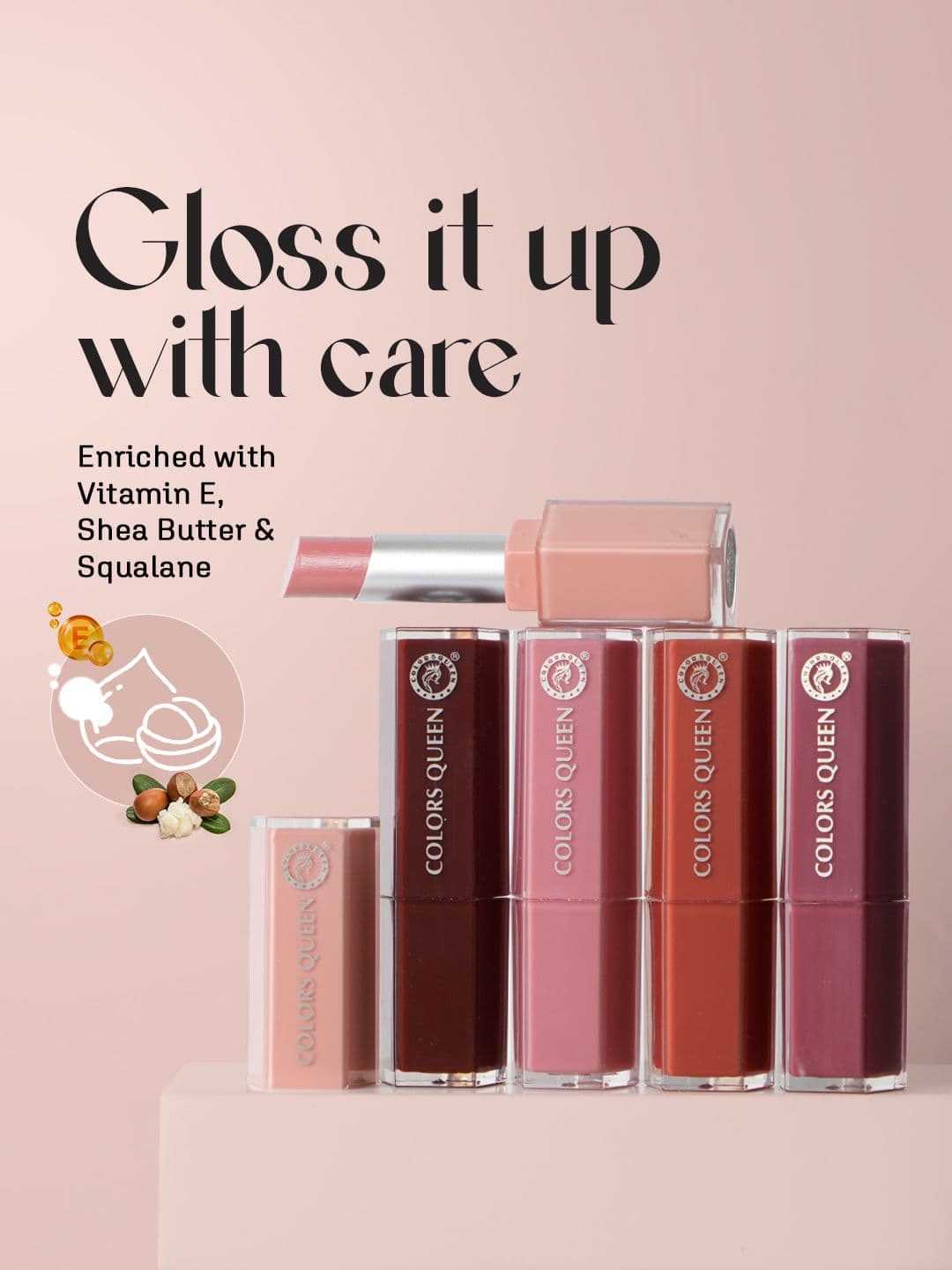 Colors Queen High Shine Gloss Stick enriched with Vitamin E & Squalane - Highbiscus thumbnail 4