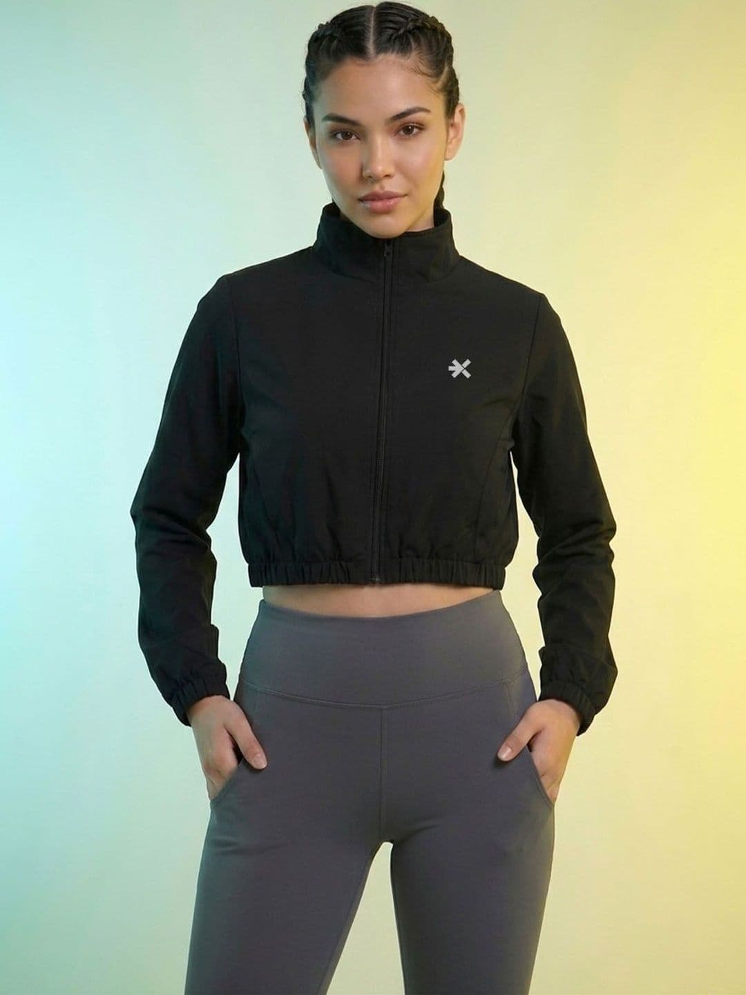 HRX by Hrithik Roshan Women Lightweight Crop Training or Gym Sporty Jacket thumbnail 6